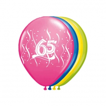 Ballonnen 65 jaar - gekleurd