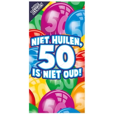 Tissuebox - Niet huilen, 50 is niet oud!