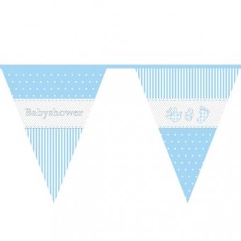 Vlaggenlijn babyshower jongen